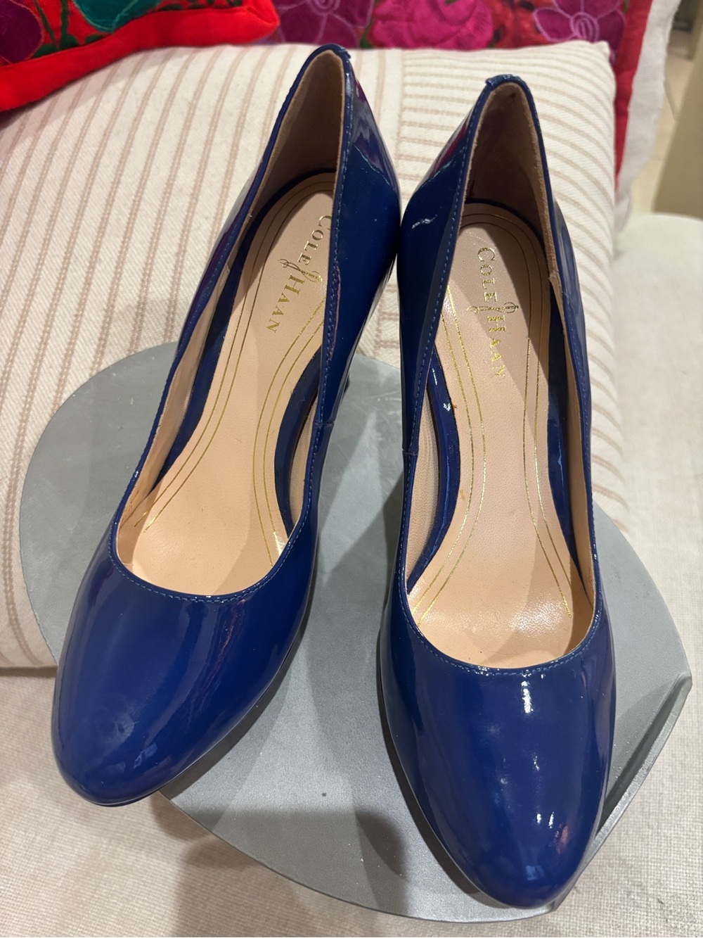 Cole Haan Royal Blue Patent Leather Pumps